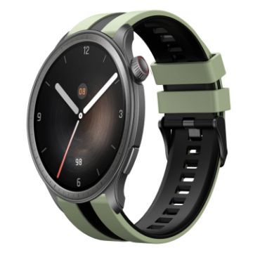 Amazfit Balance 22mm Two-Color Sports Silicone Watch Band Light Green/Black - 1