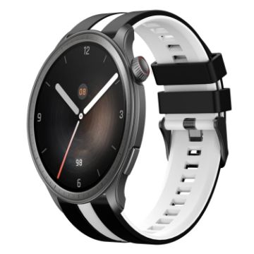 Amazfit Balance 22mm Black+White Sports Silicone Watch Band - 1