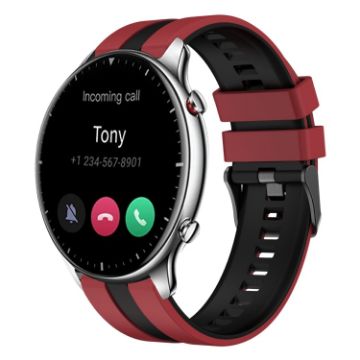 Amazfit GTR 2 22mm Red+Black Two-Color Sports Silicone Watch Band - 1