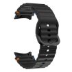 Samsung Galaxy Watch 7 40/44mm Black Wave Pattern Silicone Band - 3