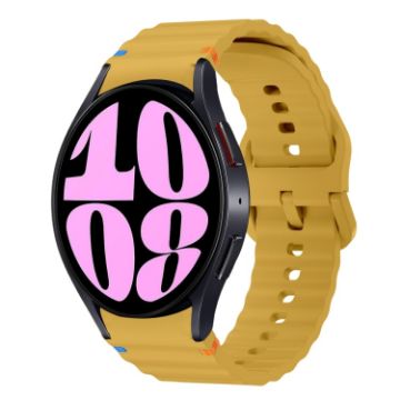 Samsung Galaxy Watch 6 40/44mm Yellow Wave Pattern Silicone Band - 1