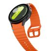 Samsung Galaxy Watch 4 Classic 42/46mm Orange Silicone Band Wave Pattern - 4