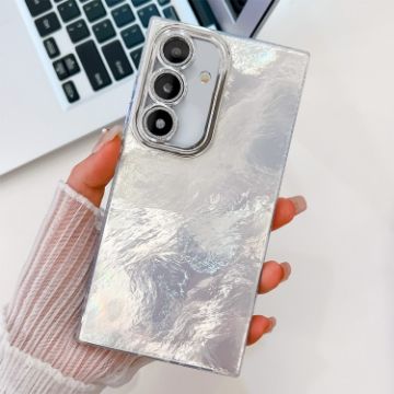 Samsung Galaxy S24 FE 5G Glitter TPU Case with Lens Film - White Tinfoil - 1