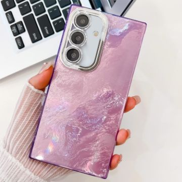 Samsung Galaxy A15 5G Glitter TPU Case with Lens Film - Purple Tinfoil - 1