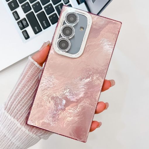 Samsung Galaxy A35 5G Pink Glitter TPU Case with Lens Film - 1