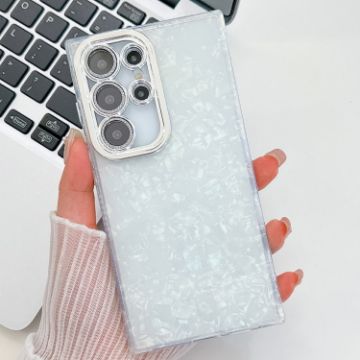Samsung Galaxy S24 FE 5G Glitter TPU Case with Lens Film - White Shell - 1
