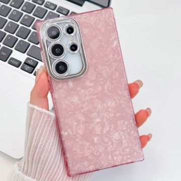 Samsung Galaxy S24 FE 5G Glitter TPU Case with Lens Film - Pink Shell - 1