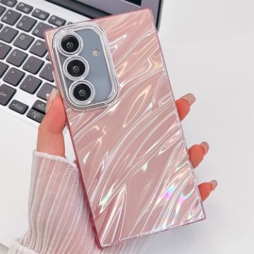 Samsung Galaxy A15 5G Glitter TPU Case with Lens Film - Pink Ripples - 1