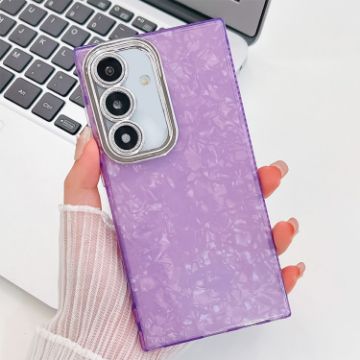 Samsung Galaxy A35 5G Glitter TPU Case with Lens Film - Purple Shell - 1