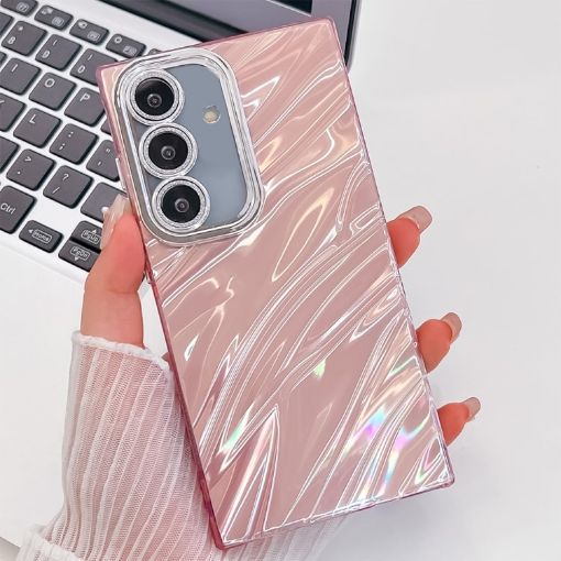 Samsung Galaxy A55 5G Pink Glitter TPU Case with Lens Film - 1