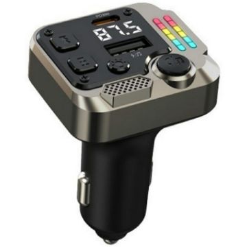 C68 Dual Port Bluetooth FM Transmitter PD 30W Car Charger & Music Player - 1