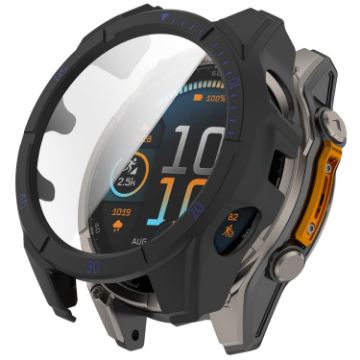 Garmin Fenix 8 AMOLED 47mm Tempered Glass PC Watch Case Black Blue - 1