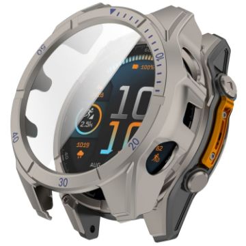 Garmin Fenix 8 AMOLED 47mm Tempered Glass PC Case - Titanium Blue - 1