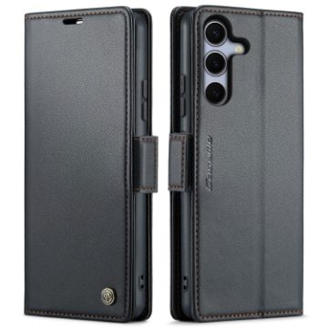 Samsung Galaxy S25+ 5G CaseMe 023 Butterfly Buckle Leather Case Black - 1