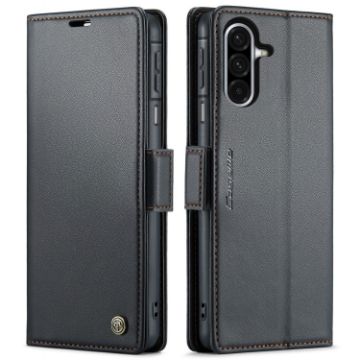 Samsung Galaxy A26 CaseMe 023 Butterfly Buckle Leather Case (Black) - 1