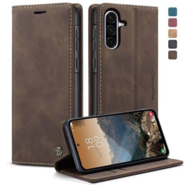 Samsung Galaxy A36 CaseMe 013 Flip Leather Phone Case - Coffee - 1