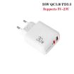 PD31 30W USB-C/Type-C + USB-A Charger, Multi Protocol, EU Plug, White - 2