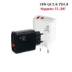 PD31 30W USB-C/Type-C + USB-A Charger, Multi Protocol, EU Plug, White - 3