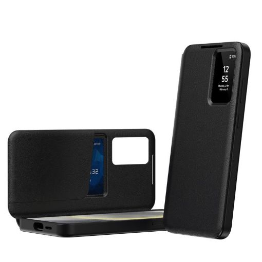 Samsung Galaxy S23+ 5G Leather Phone Case with Card Slot - Black - 1