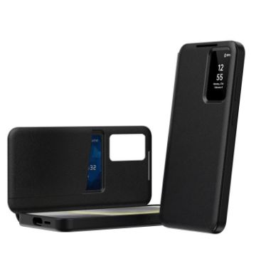 Samsung Galaxy S25+ 5G Leather Phone Case with Card Slot - Black - 1