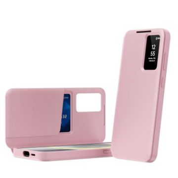 Samsung Galaxy A56 5G Pink Leather Phone Case with Card Slot - 1