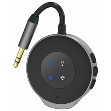 W11 2-in-1 Car Bluetooth 5.3 Transmitter Receiver - Wireless Audio Adapter - 1