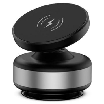 X9C Silver Wireless Charging Car Phone Holder - Magnetic Suction Stand - 1