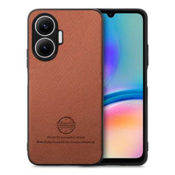 Redmi Turbo 4 Pro Brown Twill Fabric Leather Skin Phone Case - 1