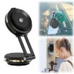 T50 Dual Suction Cup Car Phone Stand for Dashboard/Windshield (Black+Silver) - 5