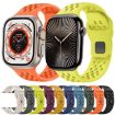Lime Silicone Mesh Reverse Buckle Band for Apple Watch 42/41/40/38mm - 5