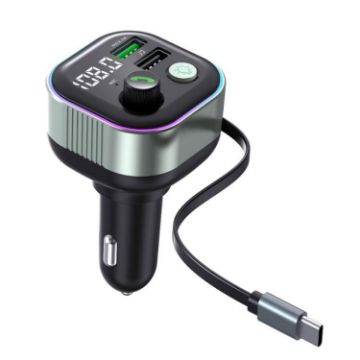 GZ11 65W PD Fast Charging Car Charger with Type-C Cable & MP3 Player - 1