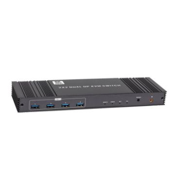8K 60Hz USB 3.0 Dual DP KVM Switch for 2 Computers/Monitors EU Plug - 1