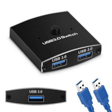 USB 3.0 Printer Sharing Splitter Switch - 1 Input 2 Output Hub U3 - 1