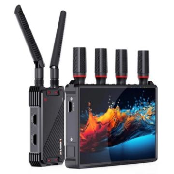VRRIIS 083H Wireless HDMI Extender, 400M Range, 7" LCD, EU Plug - 1
