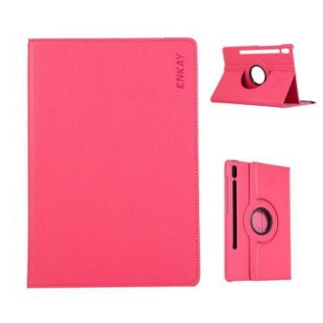 Samsung Galaxy Tab S10+/S9 FE+/S9+ 360 Leather Case Rose Red - 1