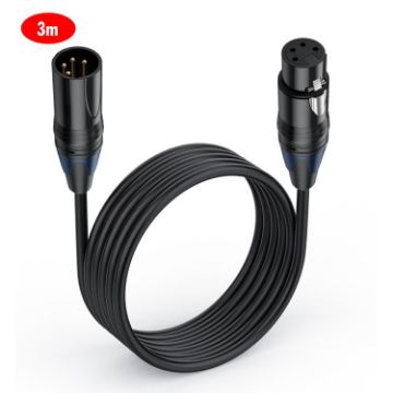 JUNSUNMAY 3m 4 Pin XLR Male to Female Headphone Audio Adapter Cable - 1