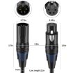 JUNSUNMAY 3m 4 Pin XLR Male to Female Headphone Audio Adapter Cable - 3