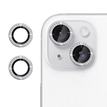 iPhone 15 Camera Lens Protector Silver - Kalebol Diamond Ring - 1