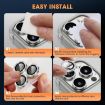 iPhone 15 Camera Lens Protector Silver - Kalebol Diamond Ring - 3
