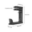 360 Rotatable Under Desk Gaming Headset Holder Bracket XWJ-EJJ01 Black - 2
