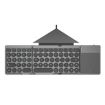 KF86 MAX Foldable Bluetooth Keyboard with Touchpad & Leather Case - 1