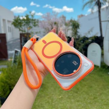 Xiaomi 15 Ultra Dual-Color Clear Acrylic TPU MagSafe Case with Strap - 1