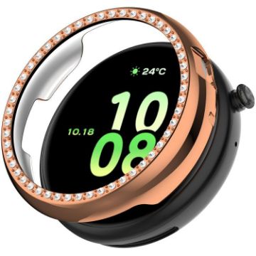 For Honor Watch Fit Rose Gold Diamond TPU Case - Half Coverage - 1