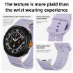 Samsung Galaxy Watch 8 40mm/44mm Gray Silicone Band Wavy Grain - 5