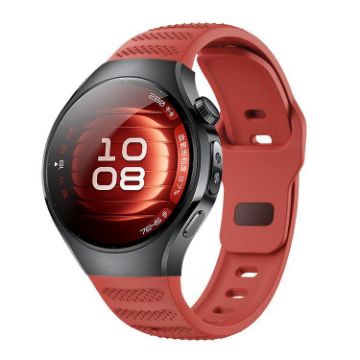 Huawei Watch 5 46mm Red Dot Texture Silicone Band Reverse Buckle - 1