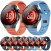 Huawei Watch 5 46mm Dark Blue Silicone Band Dot Texture Reverse Buckle - 2