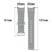 Samsung Galaxy Watch 7 40/44mm Dark Blue Silicone Band Marine Silver - 7