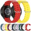 Samsung Galaxy Watch 7 40/44mm Red Silicone Band Marine Silver Buckle - 4
