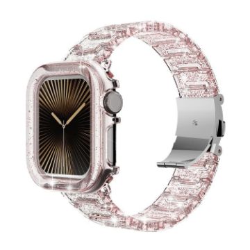 Apple Watch Series 10 46mm Chameleon Case & Resin Band (Pink) - 1