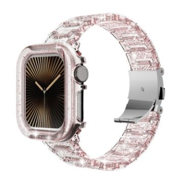 Apple Watch Series 10 42mm Chameleon Case & Resin Band (Pink) - 1